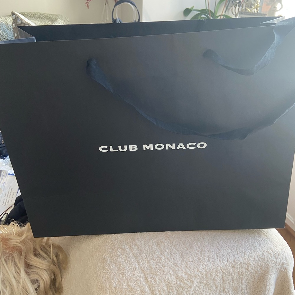 Club Monaco  shopping bag black 16x12x6